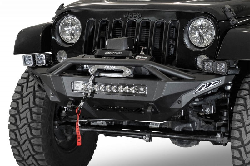 Addictive Desert Designs 07-18 Jeep Wrangler JK Stealth Fighter Front Bumper w/ Winch Mount - GTR Auto