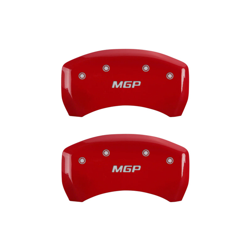 MGP 4 Caliper Covers Engraved Front & Rear MGP Red Finish Silver Characters 2015 BMW I8 - GTR Auto