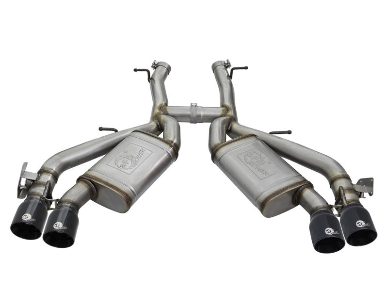 aFe MACHForce XP 3in 304 SS Axle-Back Exhaust Dual Exhaust (NPP) w/ Black Tips 16-17 Camaro SS V8 - GTR Auto