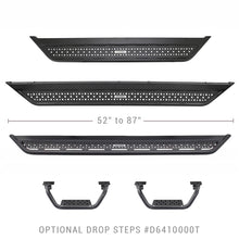 Load image into Gallery viewer, Go Rhino Dominator Extreme D6 SideSteps - Tex Blk - 4in Drop Down Steps (Pair) - GTR Auto