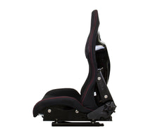 Load image into Gallery viewer, NRG FRP Bucket Seat - Reclinable (Black Cloth w/Red Stitching)