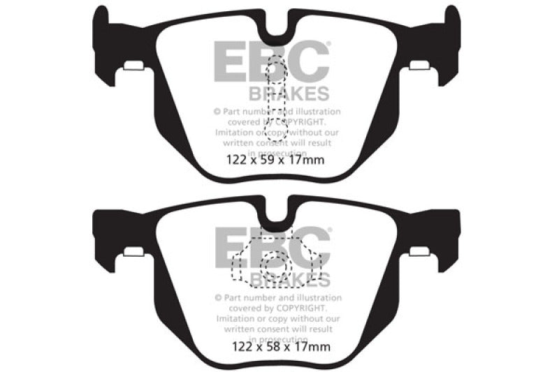 EBC 10-14 BMW X5 3.0 Turbo (35) Redstuff Rear Brake Pads - GTR Auto