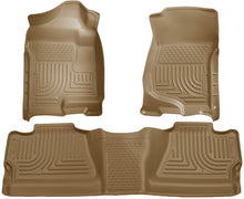 Load image into Gallery viewer, Husky Liners 07-12 Chevy Silverado/GMC Sierra Crew Cab WeatherBeater Combo Tan Floor Liners - GTR Auto
