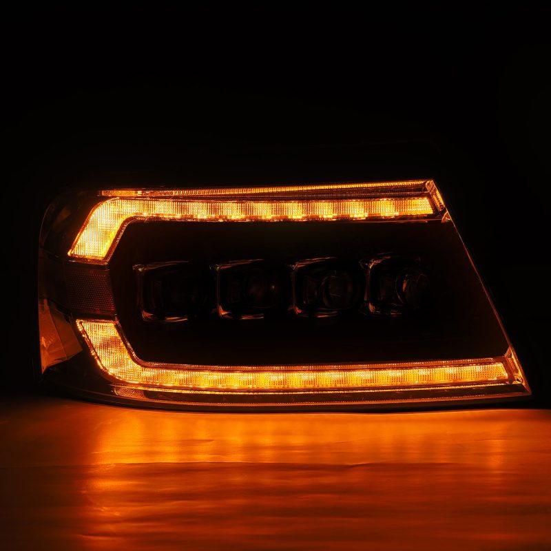 AlphaRex 04-08 Ford F-150 (No 2004 Heritage) NOVA-Series LED Proj HL Alpha-Blk w/Actv Lgt / Seq. Sig - GTR Auto