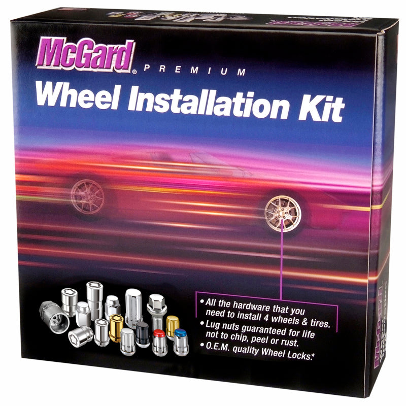 McGard SplineDrive Tuner 5 Lug Install Kit w/Locks & Tool (Cone) M12X1.5 / 13/16 Hex - Blk - GTR Auto