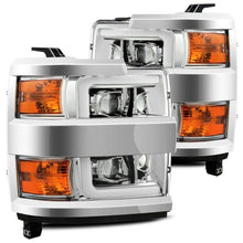 Load image into Gallery viewer, AlphaRex 15-19 Chevy Silverado 2500HD PRO-Series Headlight Plank Chrome w/Activ Light/Seq Signal/DRL - GTR Auto