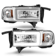 Load image into Gallery viewer, ANZO 94-02 Dodge RAM Crystal Headlight - w/ Light Bar Chrome Housing - GTR Auto
