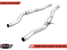 Load image into Gallery viewer, AWE 2020 Toyota Supra A90 Resonated Touring Edition Exhaust - 5in Chrome Silver Tips - GTR Auto