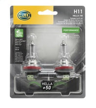 Load image into Gallery viewer, Hella H11 12V 55W PGJ19-2 T4 +50 Performance Halogen Bulb - Pair - GTR Auto
