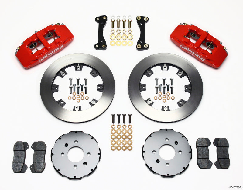 Wilwood Dynapro 6 Front Hat Kit 12.19in Red 90-99 Civic w/240 mm Disc - GTR Auto