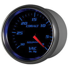 Load image into Gallery viewer, Autometer Cobalt 2-5/8in. / 0-30 IN HG / Mechanical Vacuum Gauge 7984