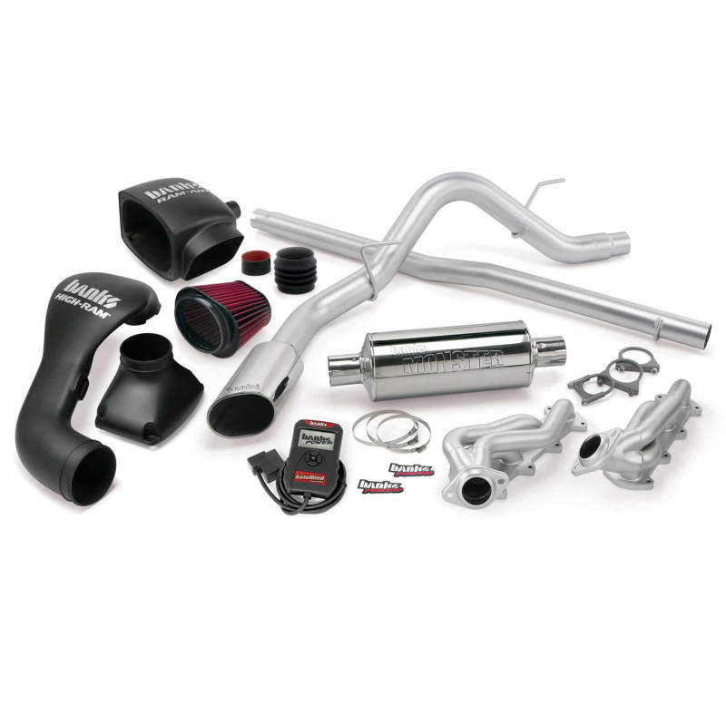 Banks Power 04-08 Ford 5.4L F-150 SCMB PowerPack System - SS Single Exhaust w/ Chrome Tip - GTR Auto