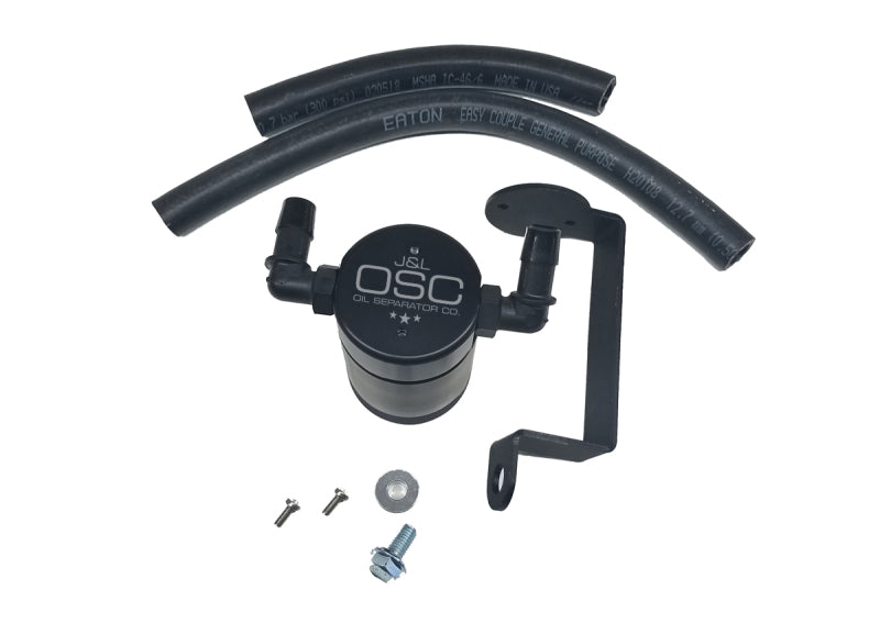 J&amp;L 05-23 Dodge Charger 5.7L Hemi Passenger Side Oil Separator 3.0 - Black Anodized - GTR Auto
