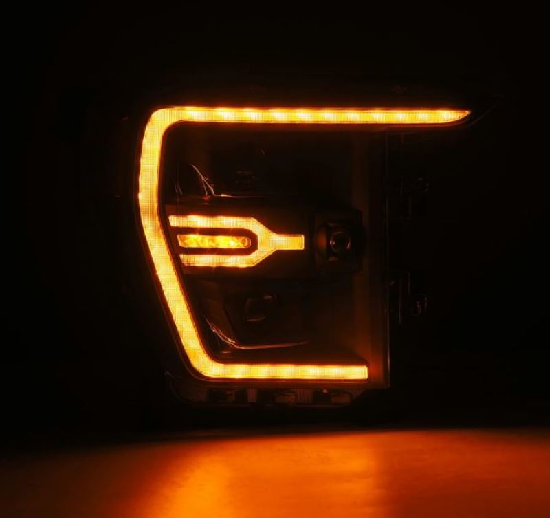 AlphaRex 21-22 Ford F150 Luxx-Series Projector Headlights Black w/Activ Light/Seq Signal - GTR Auto