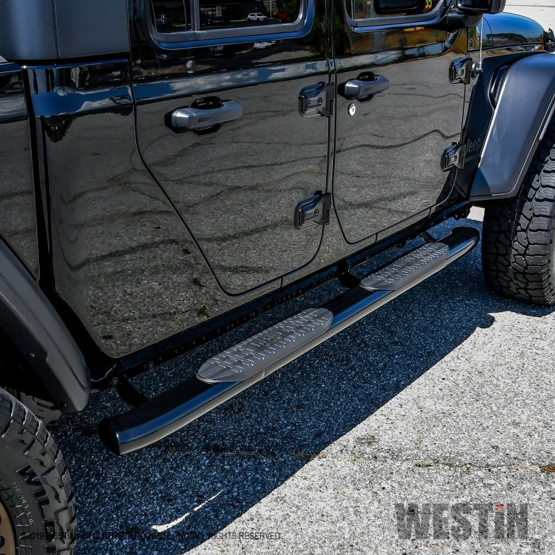 Westin 2020 Jeep Gladiator PRO TRAXX 5 WTW Oval Nerf Step Bars - Black - GTR Auto