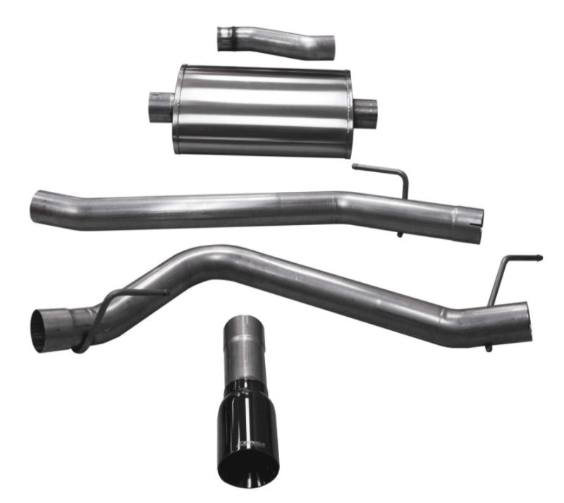 Corsa 20-25 Jeep Gladiator JT 3.6L Single Side Exit Cat-Back Exhaust System w/ Single 4in Black Tip - GTR Auto