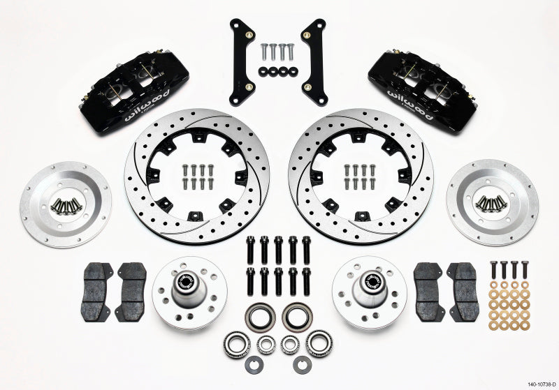 Wilwood Dynapro 6 Front Hub Kit 12.19in Drilled 70-78 Camaro - GTR Auto