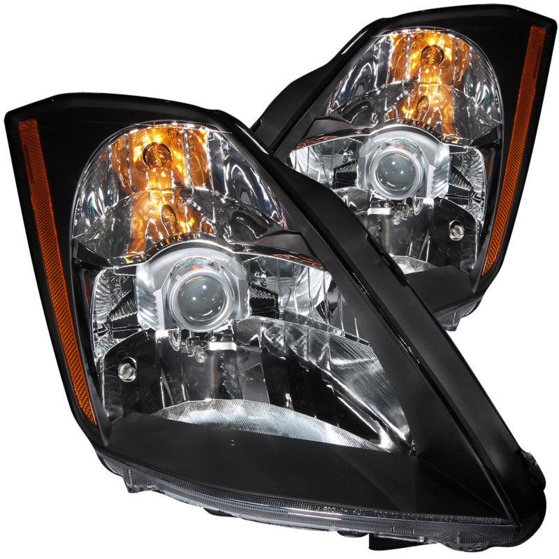ANZO 2003-2005 Nissan 350Z Projector Headlights Black - GTR Auto