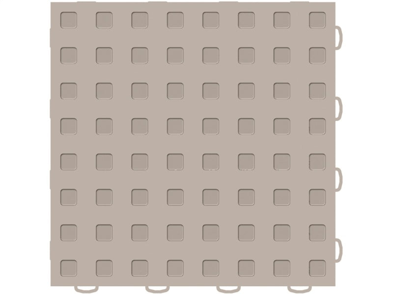 WeatherTech TechFloor 12in x 12in Solid Floor Tile w/ Raised Squares - Tan - GTR Auto