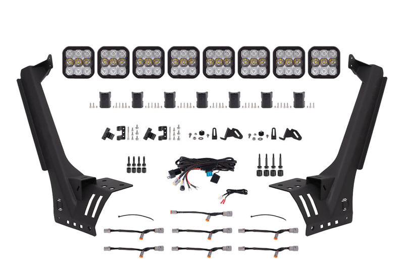 Diode Dynamics Jeep JL SS5 Pro CrossLink Windshield - White Combo Lightbar Kit - GTR Auto