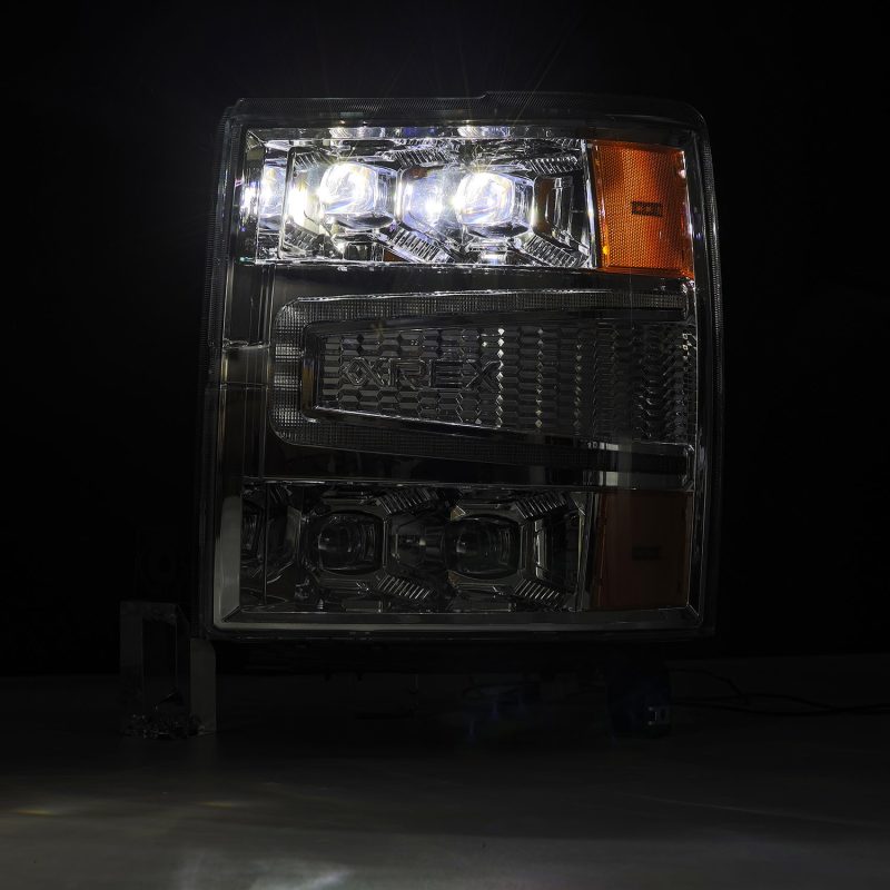 AlphaRex 04-15 Chevy 1500HD NOVA-Series LED Proj Headlights Chrome w/Activ Light/Seq Signal & SB DRL - GTR Auto
