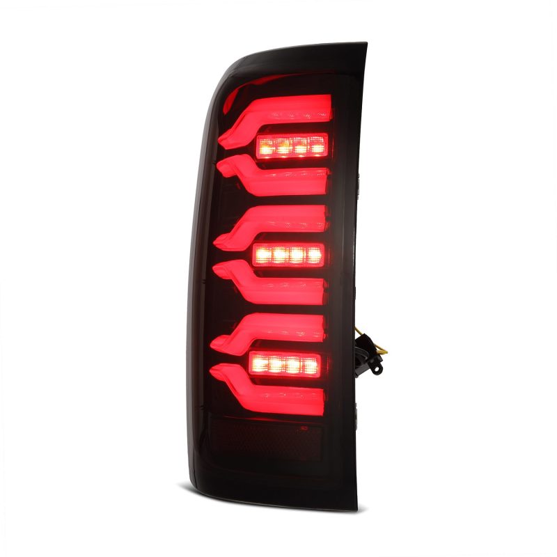 AlphaRex 14-18 Chevy Silverado 1500 Luxx-Series LED Tail Lights Black/Red w/Activ Light/Seq Signal - GTR Auto