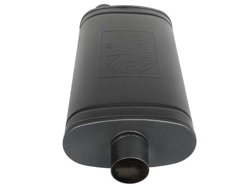 aFe MACH Force-Xp 409 SS Muffler w/ Black Finish 3in Center/Offset 22in L x 11in x 5in - Oval Body - GTR Auto