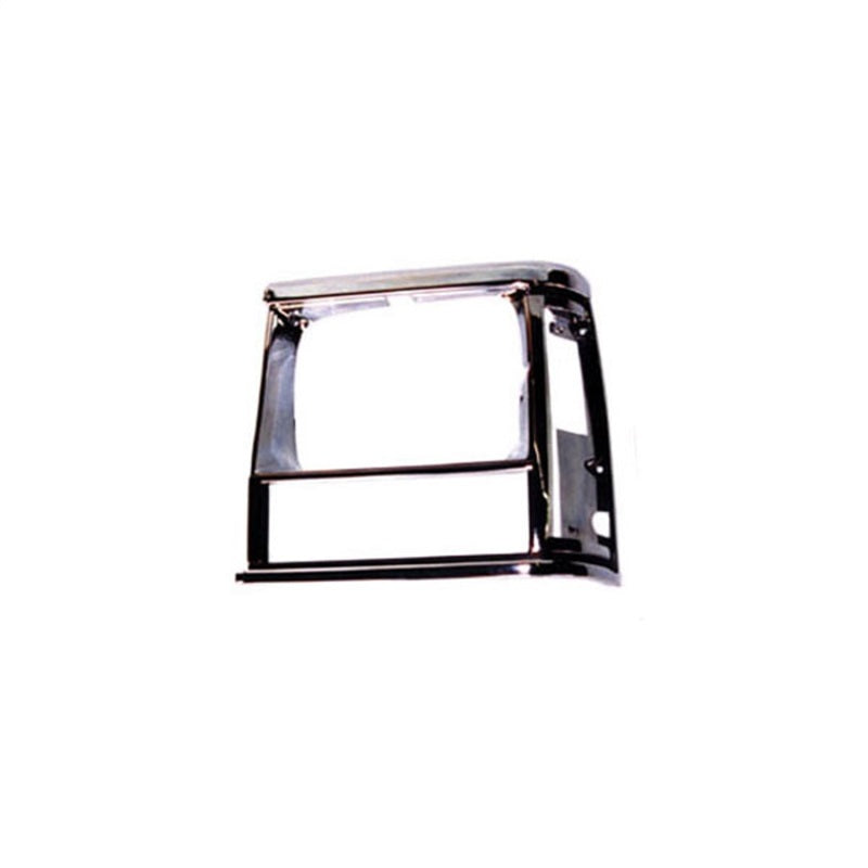Omix LH Chrome Blk Headlight Bezel 84-01 Cherokee (XJ) - GTR Auto