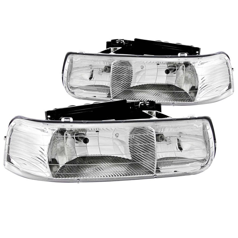 ANZO 1999-2002 Chevrolet Silverado 1500 Crystal Headlights Chrome - GTR Auto
