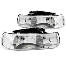 Load image into Gallery viewer, ANZO 1999-2002 Chevrolet Silverado 1500 Crystal Headlights Chrome - GTR Auto