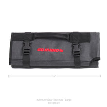 Load image into Gallery viewer, Go Rhino XVenture Gear Tool Roll Large (7x7in. Closed) 12oz Waxed Canvas - Black