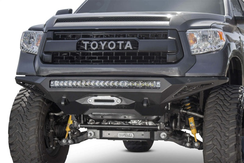 Addictive Desert Designs 2014+ Toyota Tundra Stealth Fighter Front Bumper w/Winch Mount & Sensors - GTR Auto