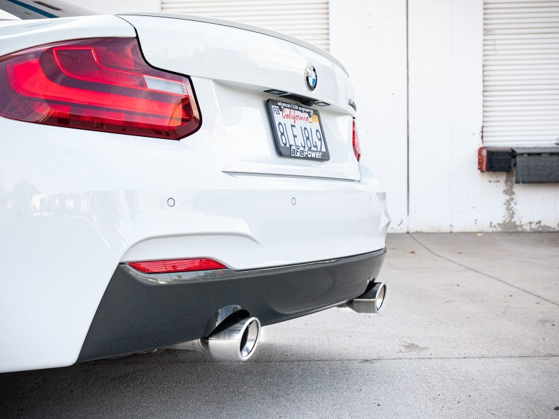 aFe MACHForce XP 3in to 2.5in 304 SS Axle-Back Exhaust w/ Polished Tips 14-16 BMW M235i - GTR Auto