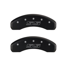 Load image into Gallery viewer, MGP 4 Caliper Covers Engraved Front &amp; Rear Avalanche style/SS Red finish silver ch - GTR Auto