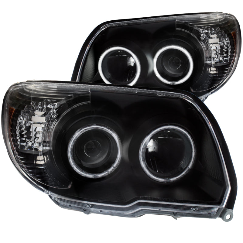 ANZO 2006-2009 Toyota 4Runner Projector Headlights w/ Halo Black - GTR Auto