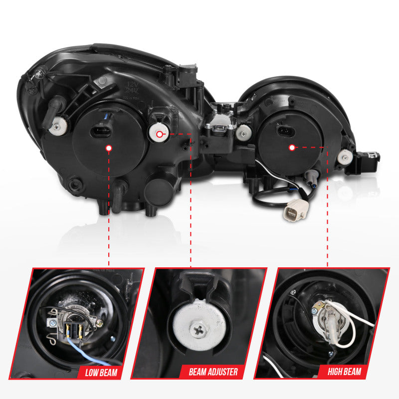 ANZO 1998-2005 Lexus Gs300 Projector Headlights w/ Halo Chrome - GTR Auto