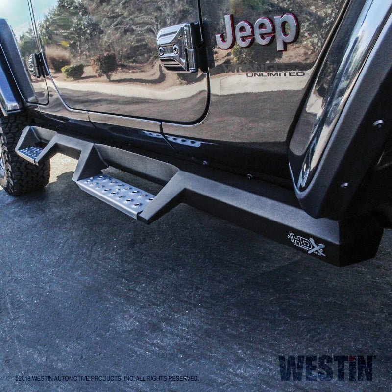 Westin/HDX 2018 Jeep Wrangler JL Unlimited Drop Nerf Step Bars - Textured Black - GTR Auto