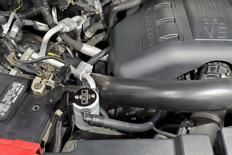 J&L 2015-2017 Ford Expedition 3.5L EcoBoost Oil Separator 3.0 - Clear Anodized - GTR Auto