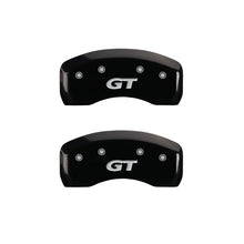 Load image into Gallery viewer, MGP 4 Caliper Covers Engraved Front Mustang Engraved Rear SN95/GT Black finish silver ch - GTR Auto