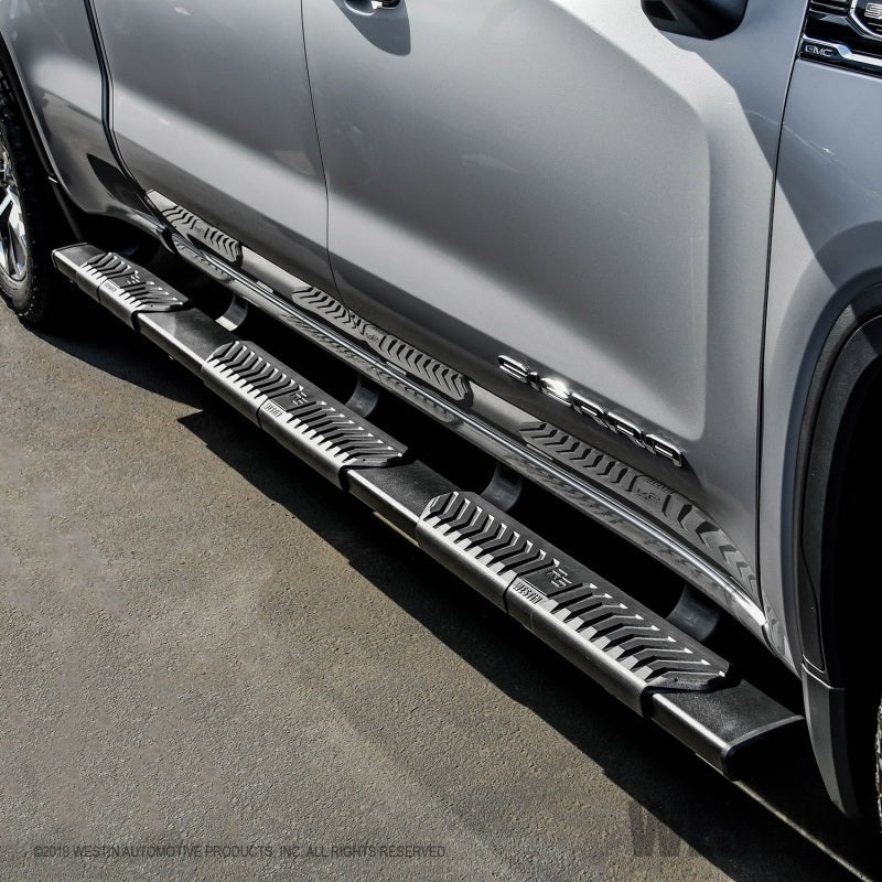 Westin 2019 Chevrolet Silverado/Sierra 1500 Crew Cab (6.5ft) R5 Modular Nerf Step Bars - Black - GTR Auto