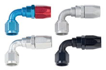 Load image into Gallery viewer, Fragola -4AN x 90 Degree Power Flow Hose End - Blue/Red