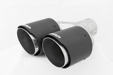 Load image into Gallery viewer, MBRP Universal Carbon Fiber Dual Tip 4in OD/2.5in Inlet PT5177CF