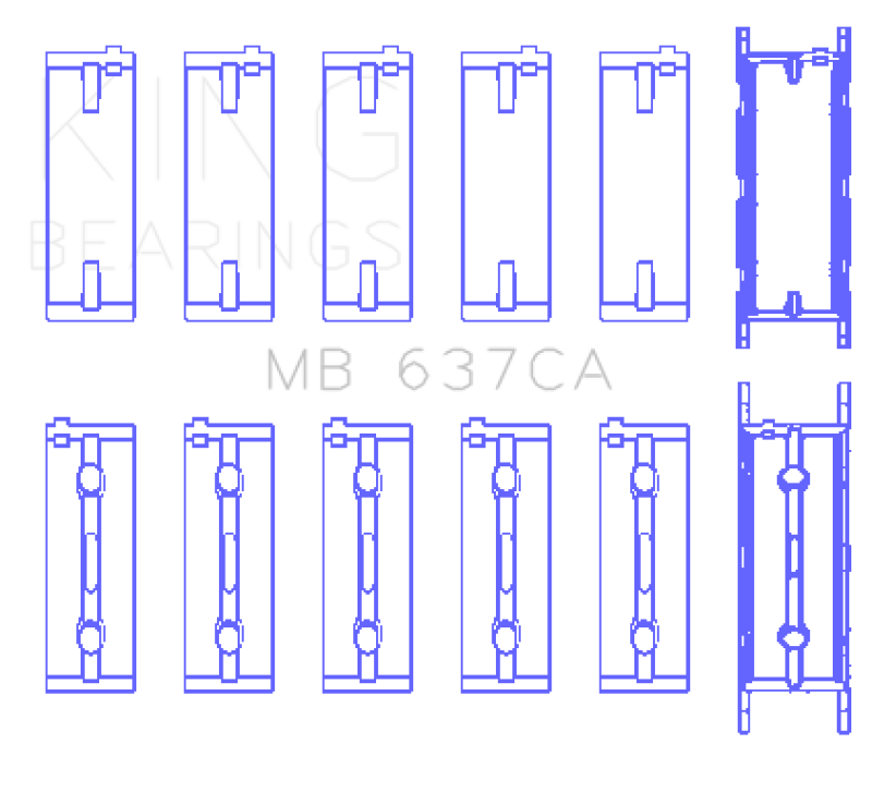 King Engine Bearings BMW S85B50A Main Bearing Set (Size .25) - GTR Auto