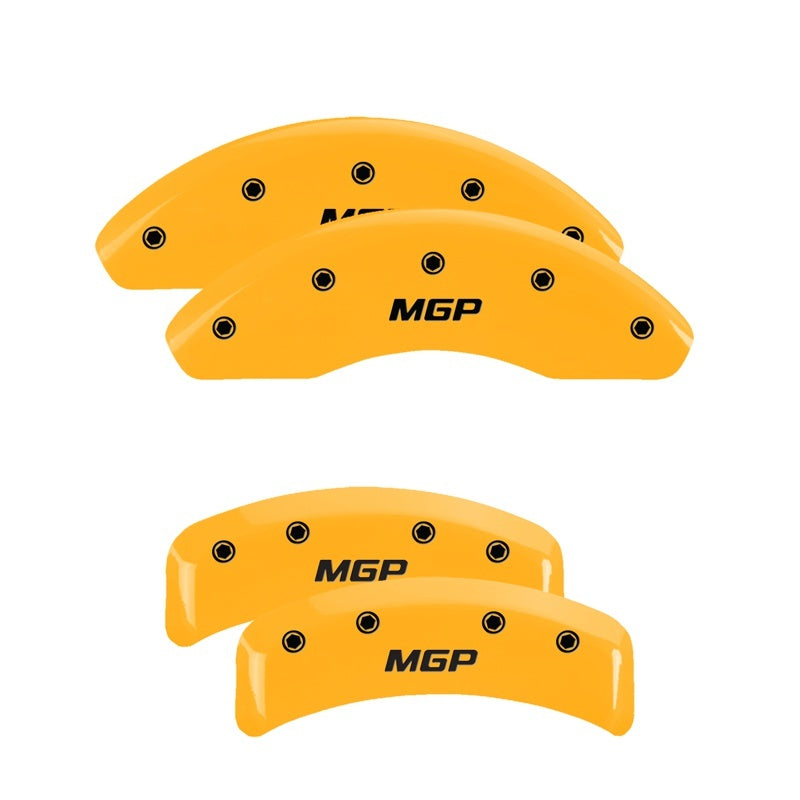 MGP 4 Caliper Covers Engraved Front & Rear MGP Yellow Finish Black Characters 1991 BMW 325 - GTR Auto