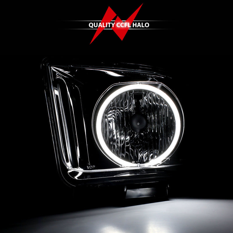 ANZO 2005-2009 Ford Mustang Crystal Headlights w/ Halo Black (CCFL) - GTR Auto