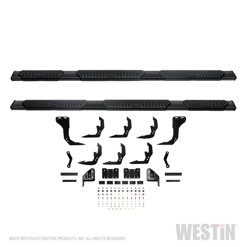 Westin 2019 Chevrolet Silverado/Sierra 1500 Crew Cab (5.5ft) R5 Modular Nerf Step Bars - Black - GTR Auto
