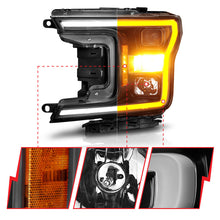 Load image into Gallery viewer, ANZO 2018-2020 Ford F-150 Projector Headlight w/ Plank Style Switchback Black Housing - GTR Auto