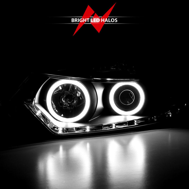 ANZO 2009-2012 Acura TSX Projector Headlights w/ Halo Black (CCFL) (HID Compatible) - GTR Auto