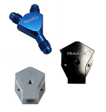 Load image into Gallery viewer, Fragola Y-Fitting -8AN Male Inlet x -6AN Male Outlets Black 900609-BL