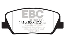 Load image into Gallery viewer, EBC 12-15 Hyundai Veloster 1.6 Turbo Redstuff Front Brake Pads DP32172C